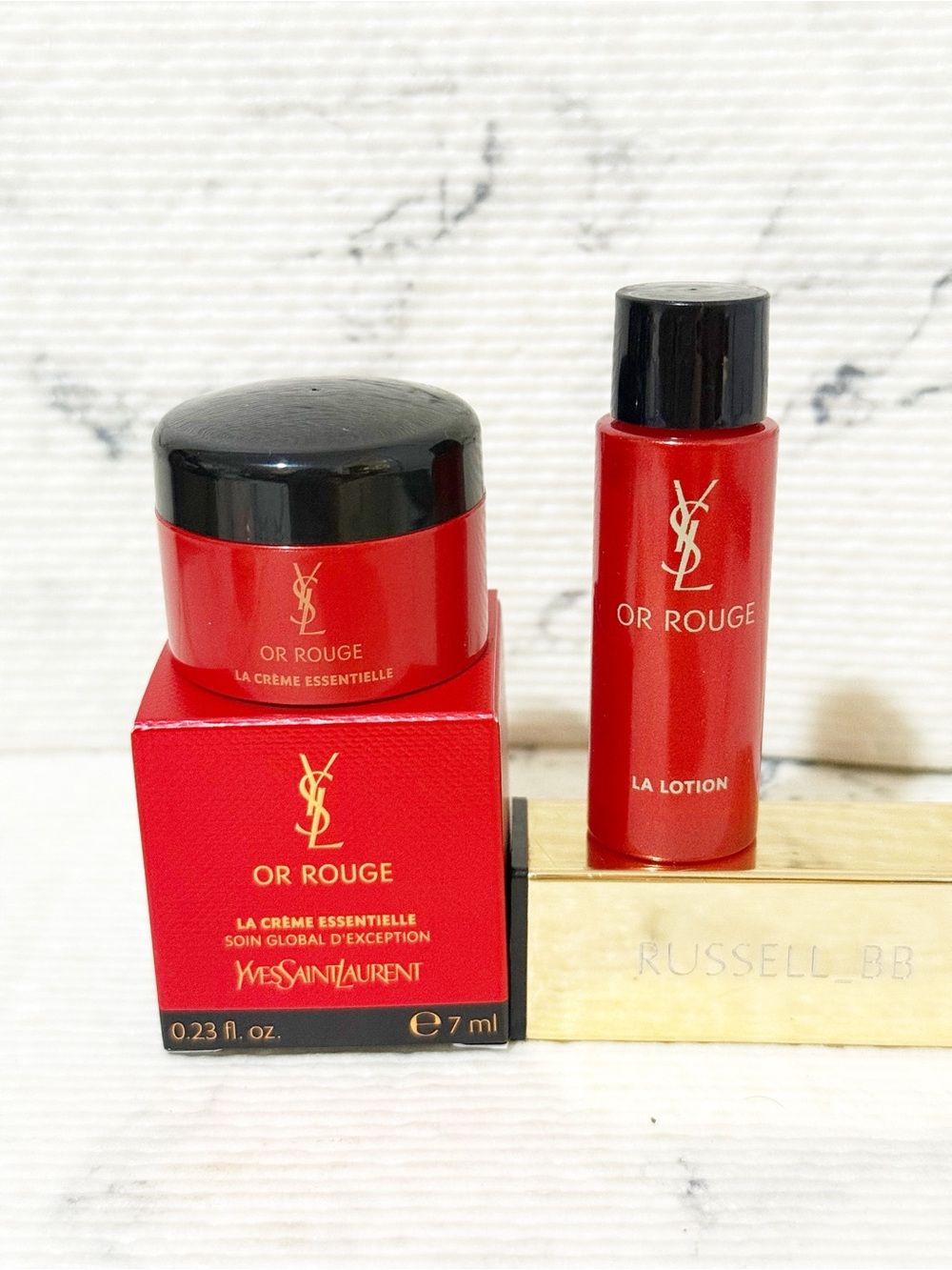 Yves Saint Laurent OR ROUGE Skincare Mini Duo: La Creme & La Lotion